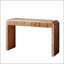 Console rustique en bois avec tiroir - Design minimaliste, texture nervurée et finition naturelle