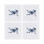 Marine Motif Embroidered Linen Cocktail Napkins