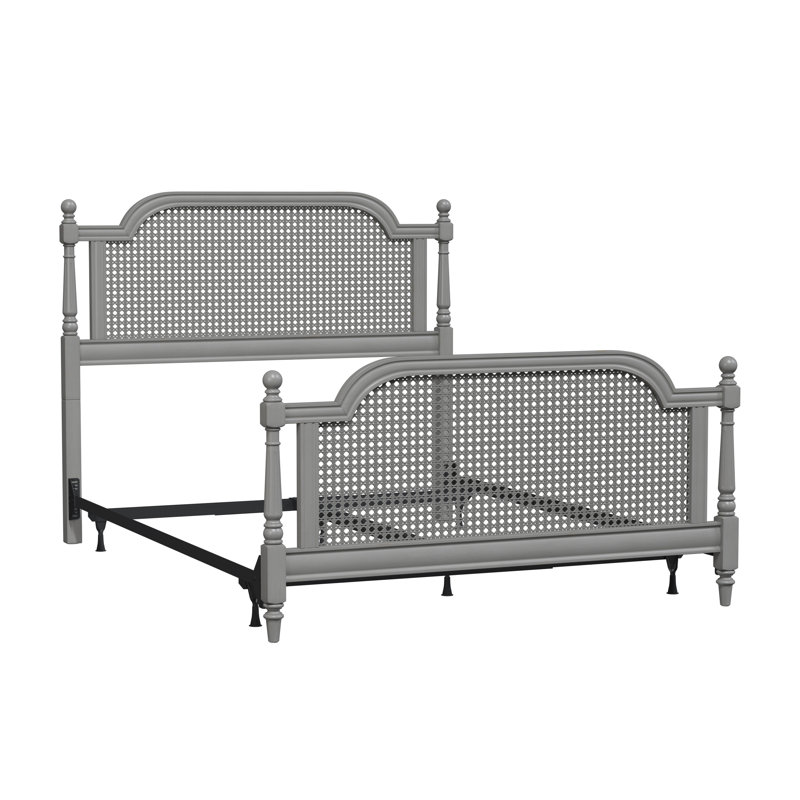 Lit standard Les deux, Grand, Gris