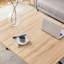 Table élévatrice multifonctionnelle moderne avec plateau MFC de 0,8 po et pieds en métal, polyvalente et polyvalente