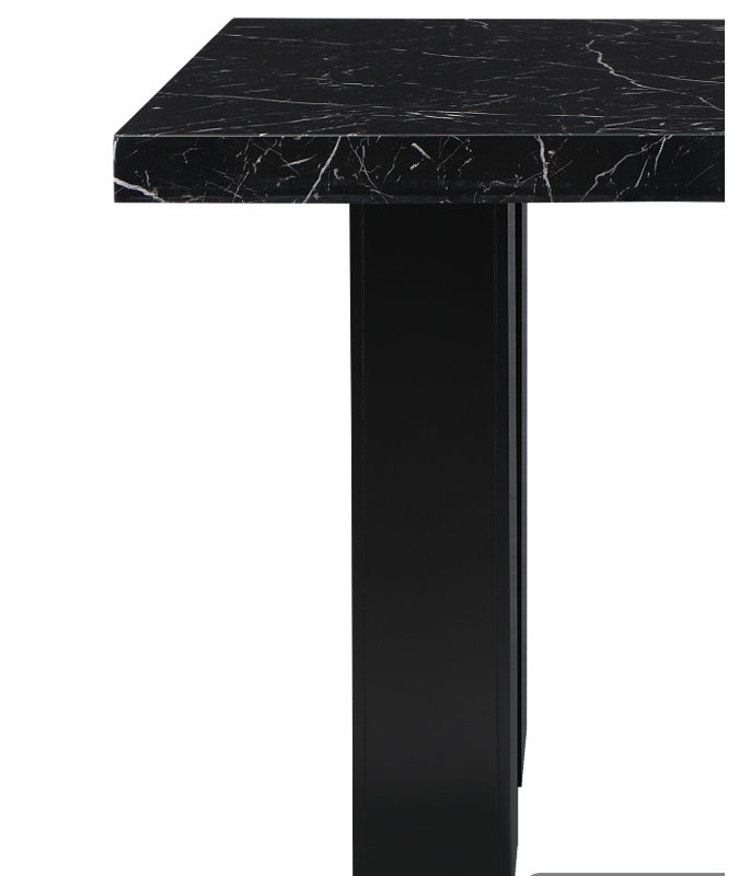 Table de bar et tabourets noirs MIKHA