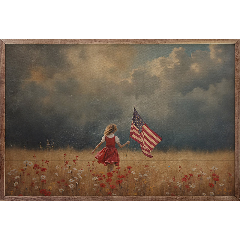 Impression rectangulaire sur bois, H 5 po x l 8 po