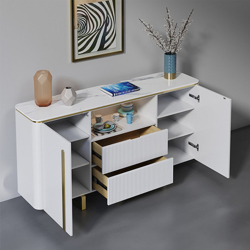 Armoire d'entrée murale en granit de style luxueux, H 35,43 po x l 47,24 po x P 15,75 po