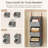 3-tier Hanging Closet Organizer With Hooks Grey