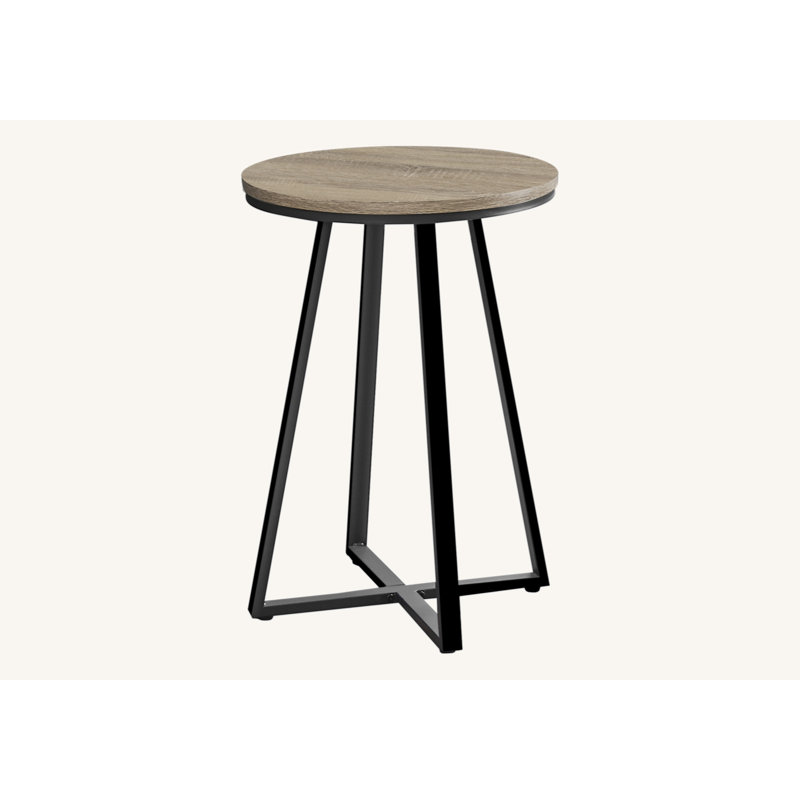 Practical Nightstand, Nightstand, Accent Table With Round Top, Taupe
