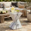 Table d'appoint d'extérieur moderne avec motif cannelé sculptural, minimaliste pour le jardin-1566510923
