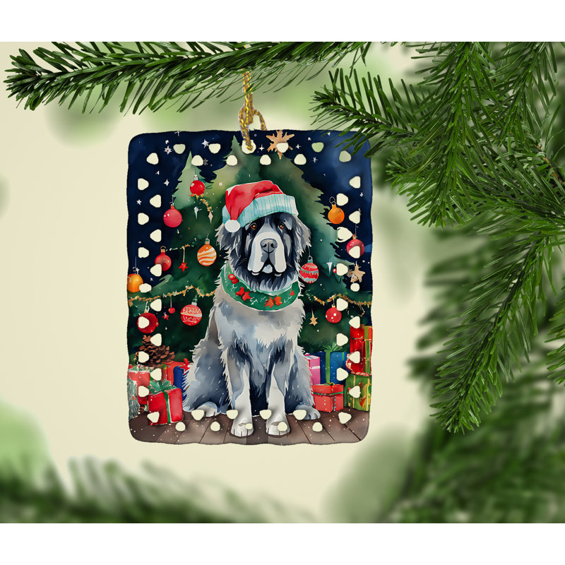 Ornement en porcelaine de Noël Terre-Neuve, Terre-Neuve 3530