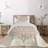 Puppy Eclectic Polyester Floral Coverlet-41893402