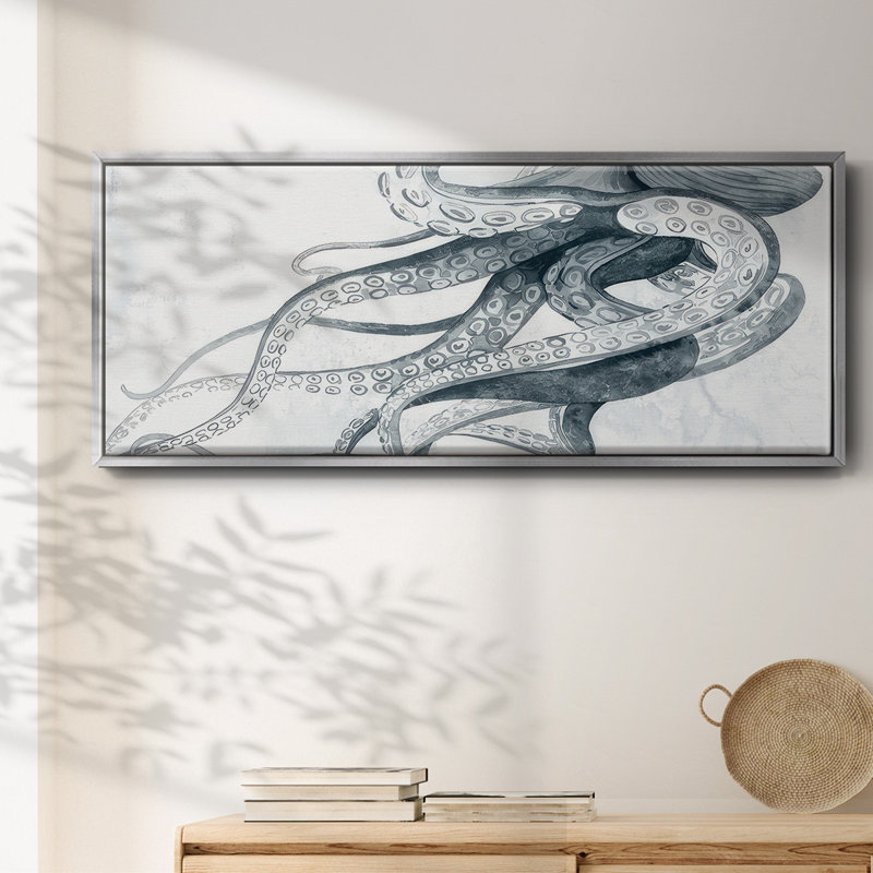 Octoipi II- Framed Canvas, 20" H x 50" W