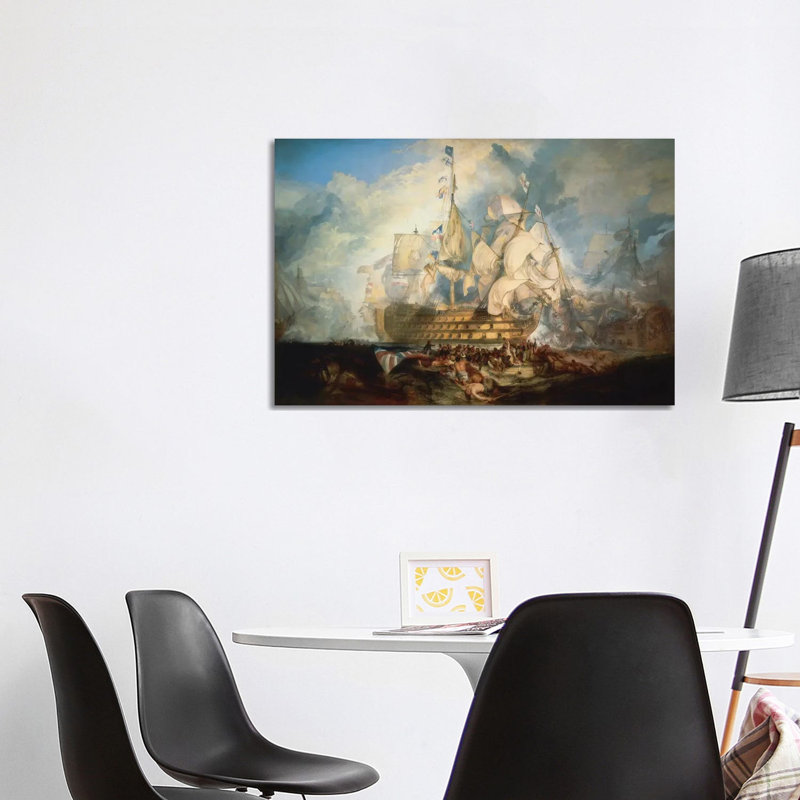 The Battle Of Trafalgar 1822-1824 by J.M.W. Turner - Wrapped Canvas Painting, 101.6 cm H x 66.04 cm W x 1.91 cm D
