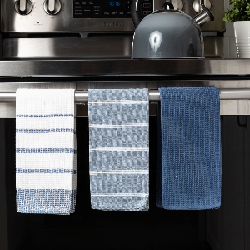 Serviette de thé Cannady, Bleu, l 32 po x l 22 po
