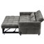 Lit gris avec support et fonction de charge réglable 52,8 po, 3 ports, 2 coussins lombaires, style-661410885