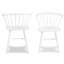 De 2 chaises de salle à manger en bois blanc - dossier à broche pour une chaise d'apparence fraîche, pièces assises sophistiquées