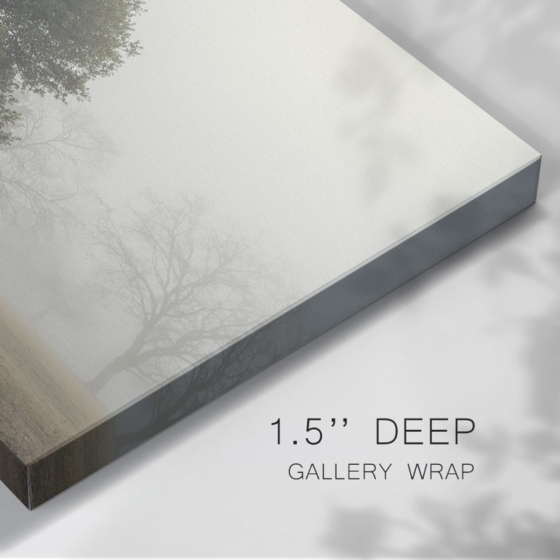 Toile tendue I-Gallery « Arbres dans la brume », H 12 po x l 18 po