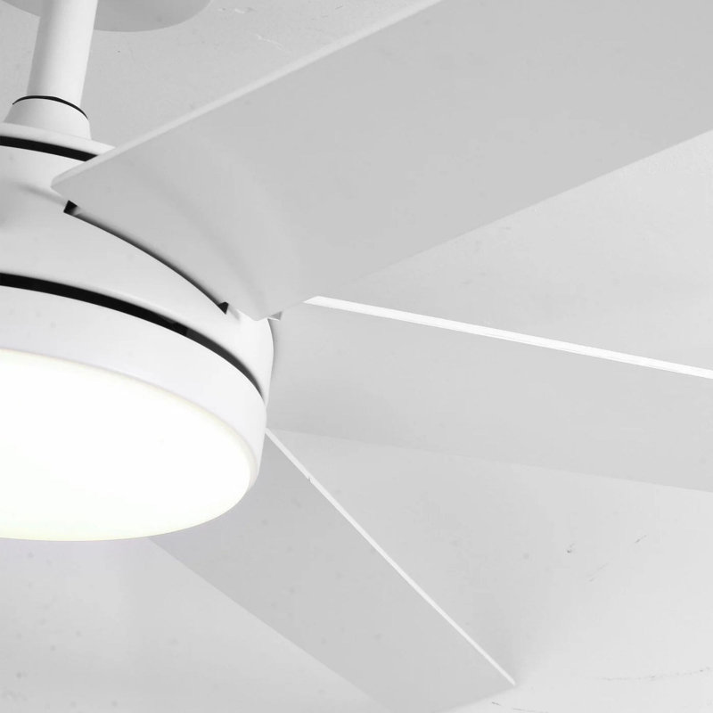 Ventilateur de plafond 6 pales SkyFan Cassiopeia, Blanc mat / érable