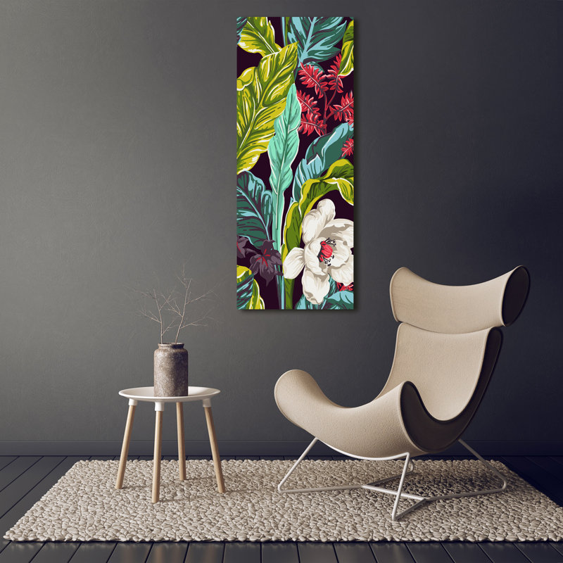 Tropical Flowers - Wrapped Canvas Print