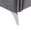Fauteuil d'appoint moderne chic en velours gris Hadriano