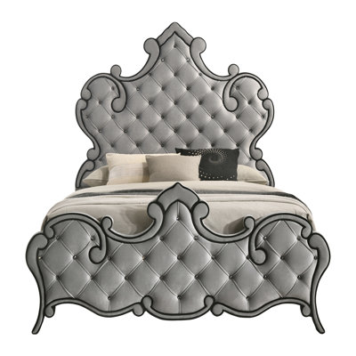 Karicia Queen Tufted Upholstered Standard Bed -  Rosdorf Park, 4185D35D081945C096F35B14BAFC549E