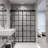 Houston 56-60" W x 76" H Double Sliding Frameless Shower Door with 3/8" Grid Clear Glass