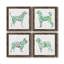 Tapisserie Labrador - ensemble de 4 peintures sur toile encadrées-60147990-60147991