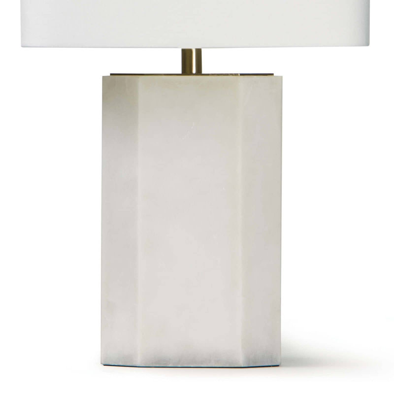 Grace Alabaster Table Lamp with Linen Shade