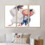 «Little Girl With Albatros I», ensemble de 3 toiles encadrées pour enfants-777797328-777797329