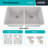32" x 19" Quartz Kitchen Sink, 50/50 Double Bowl Sink, Drop-in Sink, Undermount Sink, Granite Kitchen Sink, with 2 Steel Grids and Basket Strainer, Disposal Flange-72644647