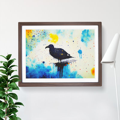 Seagull Splash Abstract 1 Piece Single Picture Frame Painting