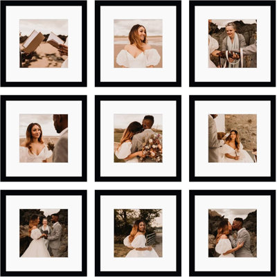 Ensemble de 9 cadres photo 12 x 12