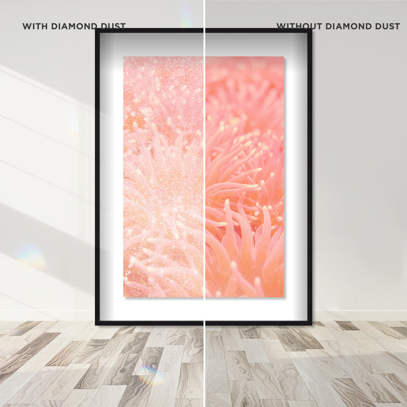Deep Sea Flowers Print by Oliver Gal, 46.5"H x 31.5"W, Black Shadowbox