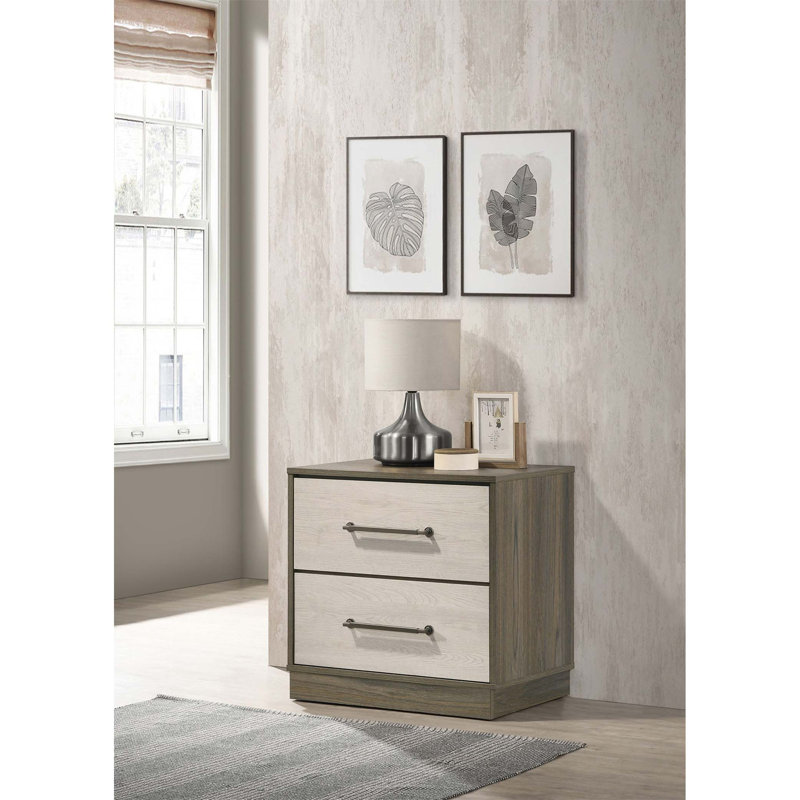 Table de chevet 2 tiroirs Edmondson Oak