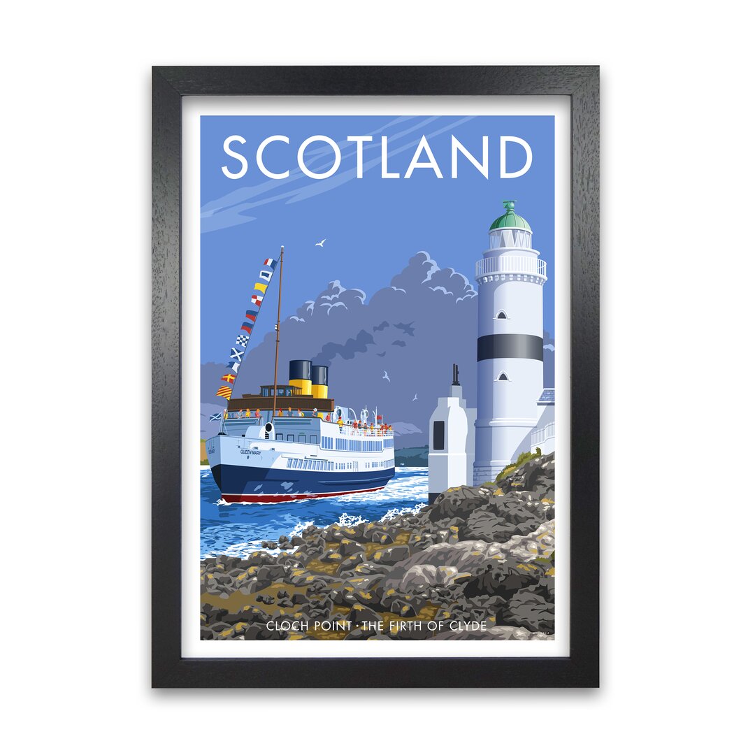 Gerahmtes Poster Scotland Cloch Point von Stephen Millership