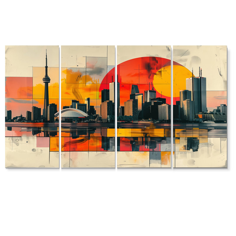 Ylan - ensemble d'art mural City Toronto, H 32 po x l 64 po