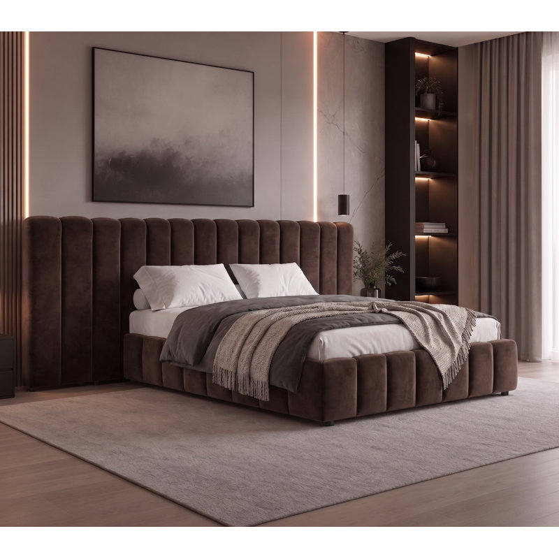 Lit d'ange avec ailes, King, Brown