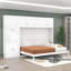 Grand lit escamotable avec armoires et tablettes-744427619