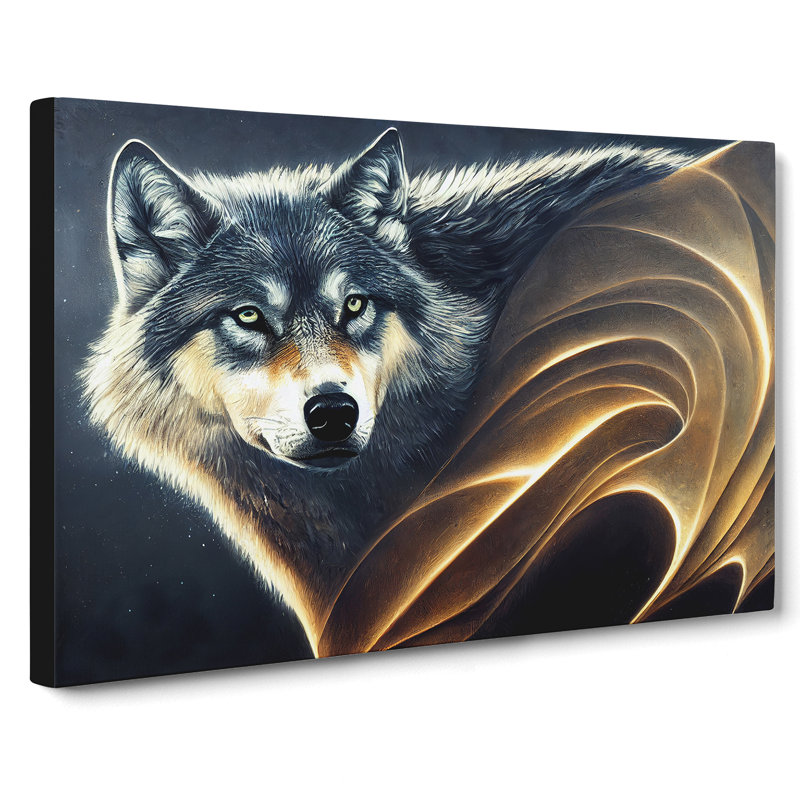 Awe Inspiring Wolf - Wrapped Canvas, 50cm H x 76cm W x 3cm D
