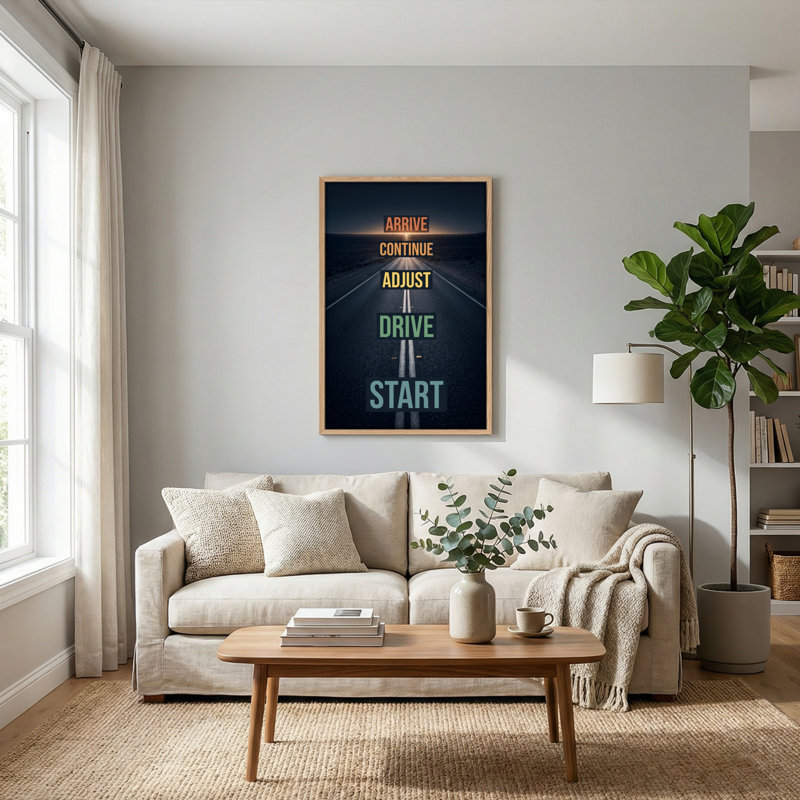 Ensemble d'une toile murale « Voyage sur la route », 36"H x 24"W, Natural