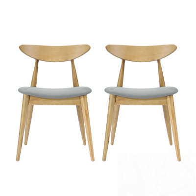 Ensemble de 2 chaises de salle à manger avec quatre pieds robustes