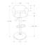 Tabouret de bar, pivotant, hauteur de bar, réglable, aspect cuir-1823599448-1823599451