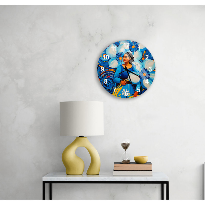 Horloge murale Folk Art, Blanc