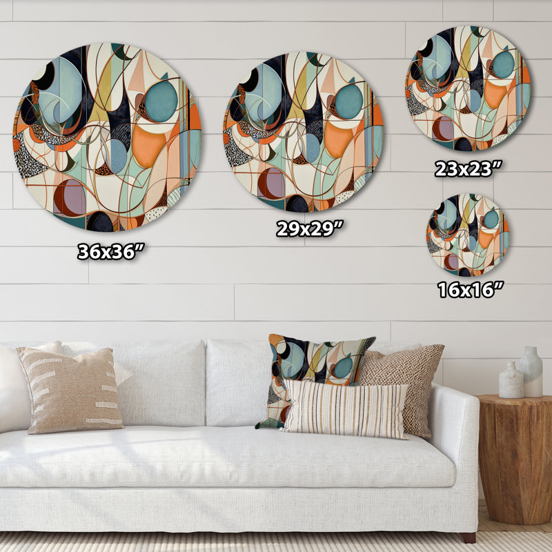 Décoration murale pastel couleur boho II - Minimalisme, H 36 po x l 36 po x P 1 po