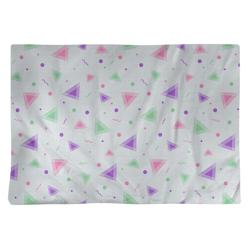 Napperon en coton 18 "Retro, Mauve / Rose