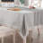 Striped Cotton Blend Thanksgiving Tablecloth-1713561540