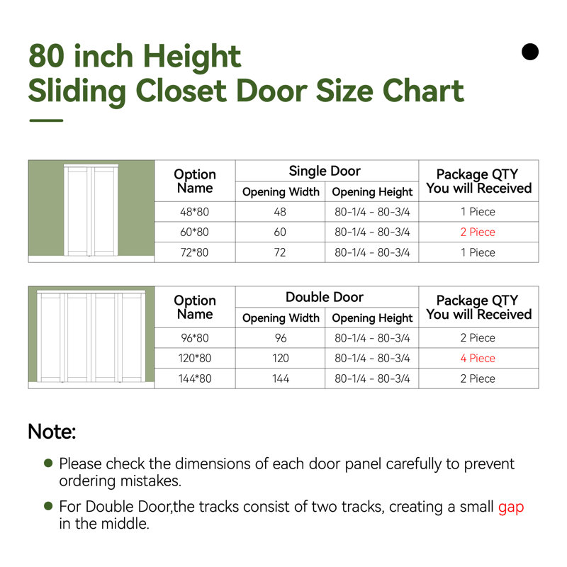 96" x 80" 4 Panels Height King Size Full Body Mirrored Sliding Closet Doors With Hardware Kit & Handles For Room divider