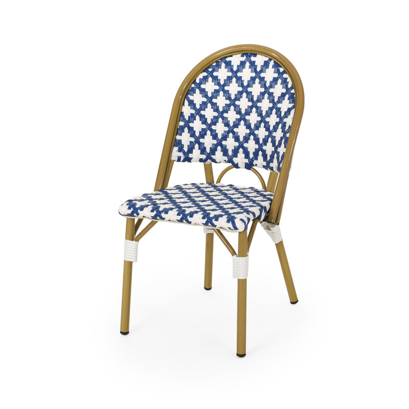 Fauteuils de patio, Bleu et blanc