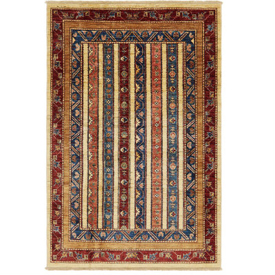 Denver One-of-a-Kind 4'2" X 6'2" New Age Wool Area Rug in Brown