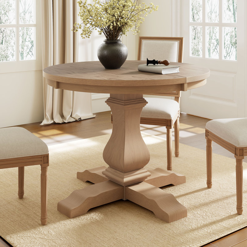 Ireion Wood Dining Table, Light Ash
