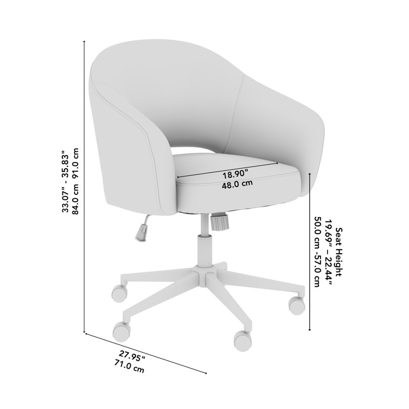 Fauteuil de bureau Meila, Gris