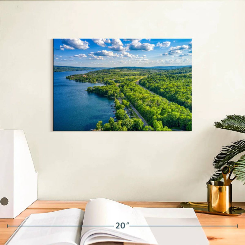 Paysage du lac Alvord Keuka, H 8 po x l 12 po