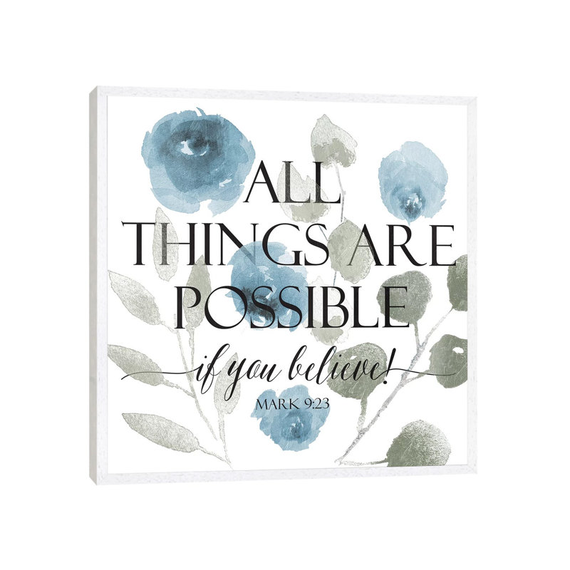 All Things by Mlli Villa - Print on Canvas, 66.04cm H x 66.04cm W x 3.81cm D, White Floater Framed